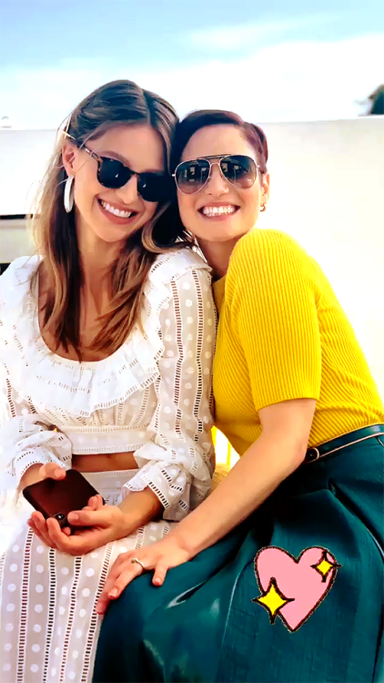 motorcyclegirlfriends:Melissa Benoist and Chyler Leigh at SDCC...