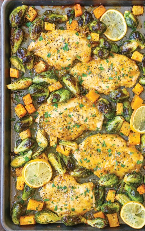 do-not-touch-my-food:One Pan Lemon Chicken with Butternut...