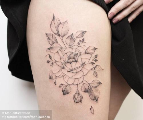 Buy Fine Line Rose Temporary Tattoo set of 3 Online in India  Etsy