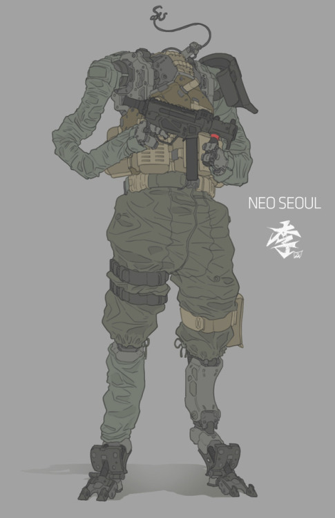 sf future cyberpunk korea personal personal art robot tactical obokhan art sketch