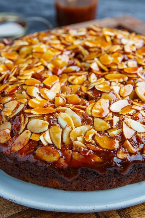 sweetoothgirl:Caramel Soaked Almond Cake