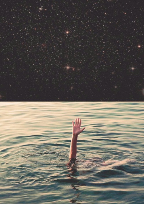 don& 039;t let me drown an ocean between us head above water collage art surreal art