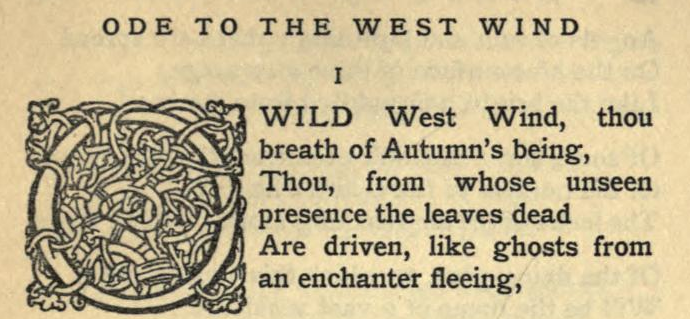 Ode To The West Wind Poem English Idylls — First lines of Ode to the West Wind by Percy...