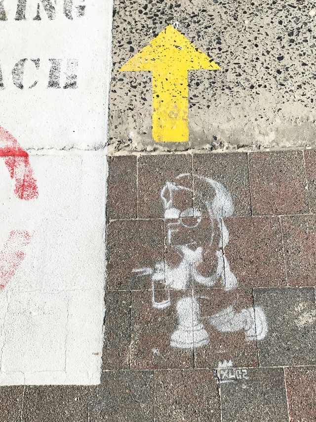 This crazy spray painting Bart Simpson is on the...