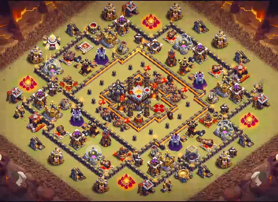 clash of clans base design th10