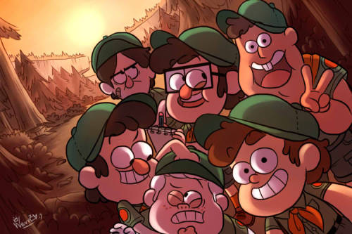 wern5838:Camp Gravity Falls :DHQ boy scout ver   HQ girl scout...