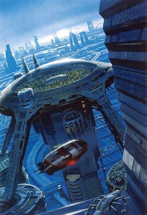 Chris Moore art Illustration painting sci fi concept art