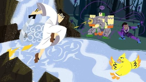 jonsnowboard:Samurai Jack x Overwatch by Draw-It Ralph