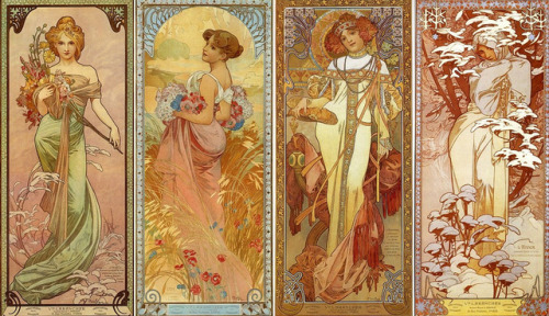 loumargi:Alfons Maria Mucha les 4 Saisons 1902 -