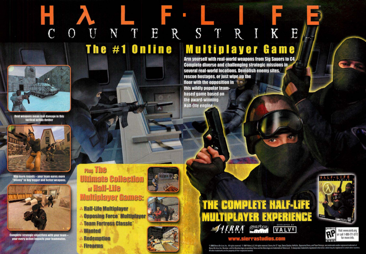Video Game Print Ads  Half Life Counter Strike  
