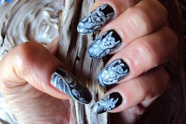 Here Are My Matte Stone Gargoyles For Halloween I Chrissys Nail Art