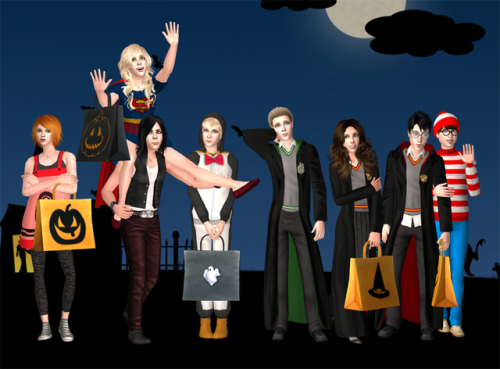 totallymaxis:A group of teens for the Halloween Picture...