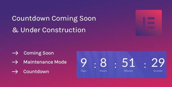 Coming Soon Widget for Elementor v1.0.0 Nulled