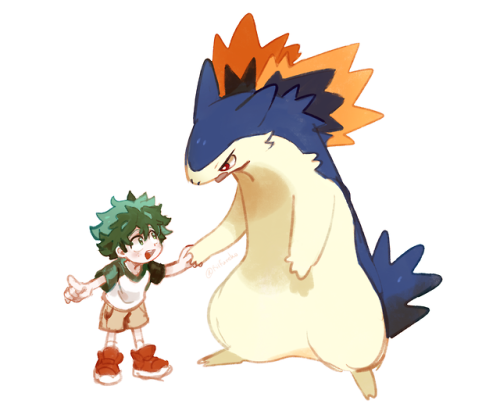 leaf-submas:Sketchy Deku and Kacchan(?)