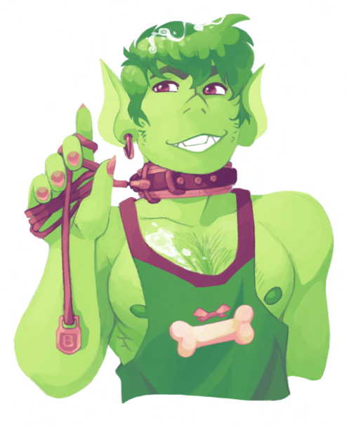 naughtypelli:#3) Neck Collared ft Beast Boy of Teen Titans /...