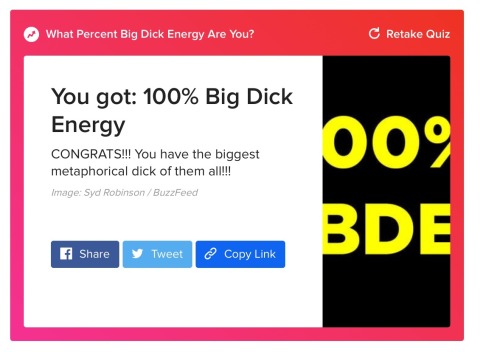 Buzzfeed big dick energy quiz