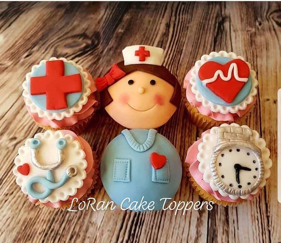 Loran Cake Toppers Cake Cupcake Decorations Nurses Cupcake