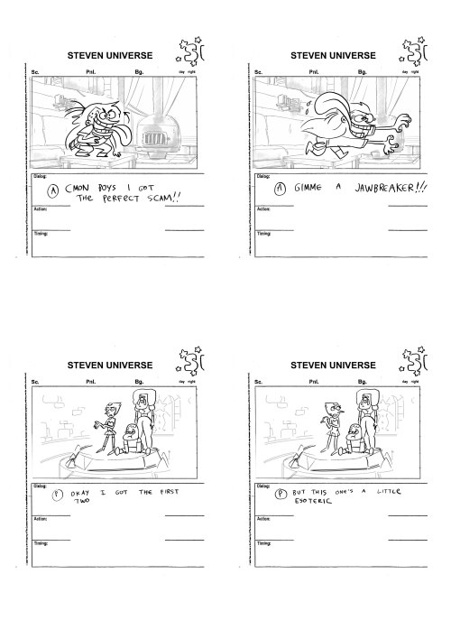 ianjq:A never-before-seen Steven Universe storyboard from...