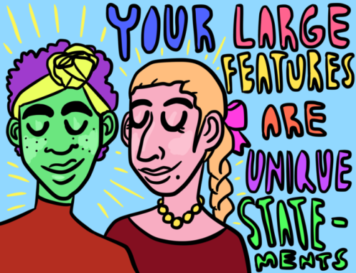 h0peart:a comic about being proud of your ‘large features’! our...