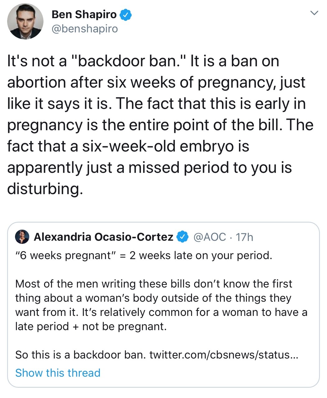 ben shapiro and aoc
