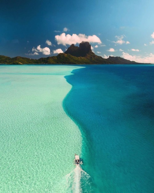 earth:Exploring the waters of French Polynesia. @