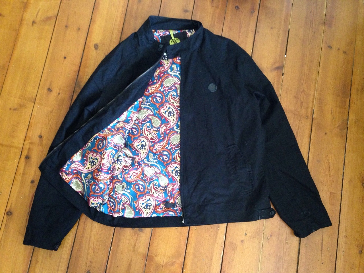 L' interno giacca dell'harrington Pretty Green. This is British Style