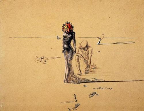 artist-dali:Woman with Flower Head, 1937, Salvador DaliMedium:...