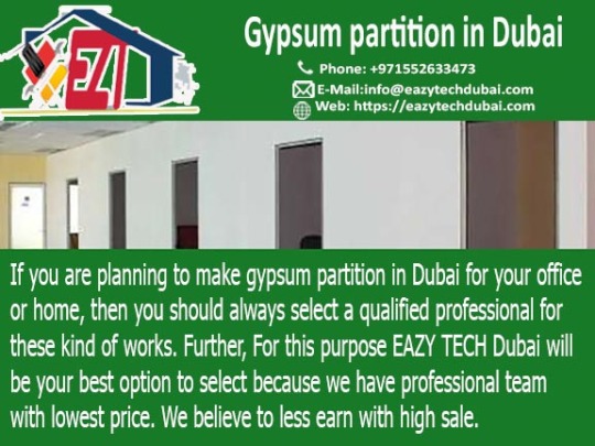 Gypsum Partition Companies in Dubai