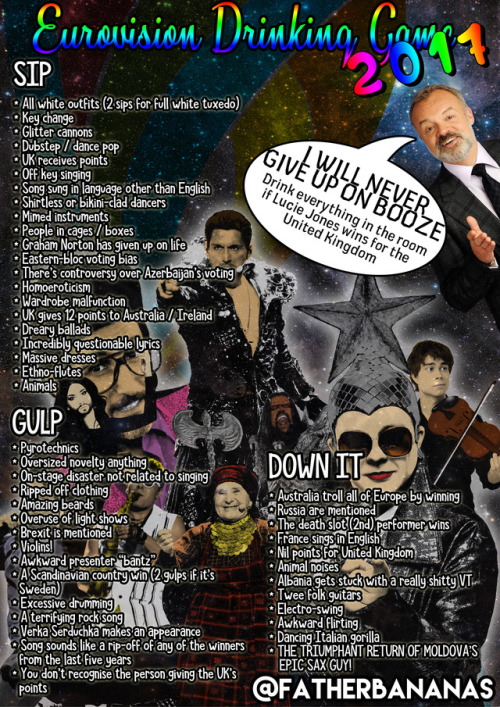Eurovision Song Contest Drinking Game Tumblr