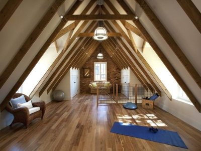 Amazing Attic with hardwood floors and plenty of light.