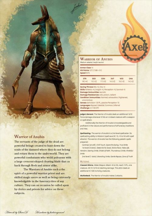 arsullivan3567:Warrior of AnubisHomebrew by firebringeraxel. ...