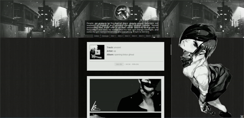 free tumblr themes scrolling endless Tumblr theme monochrome