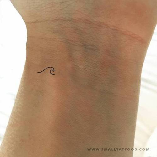 Minimalist wave temporary tattoo on the inner forearm, get it... wave;nature;temporary;ocean
