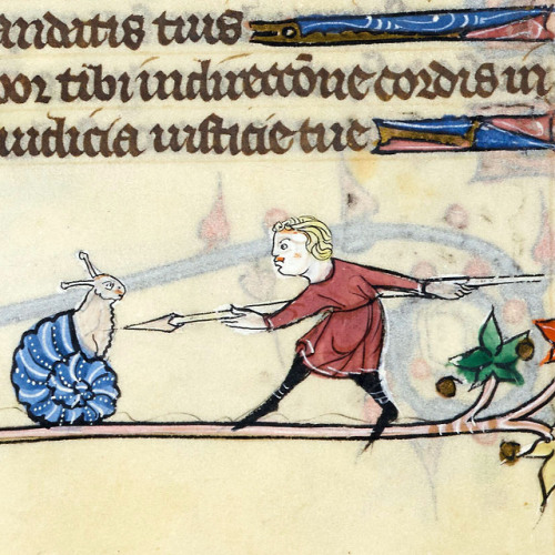 snailfightbook of hours, Metz c. 1295Metz, Bibliothèque...