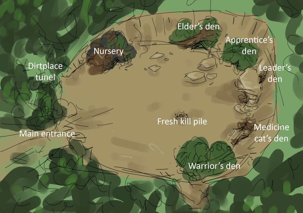 Warrior Cats Camp Map