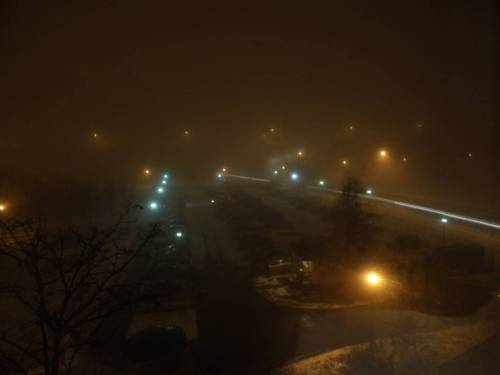 #night #fog #nofilter #poland #warsaw #lights (w: Tarchomin)