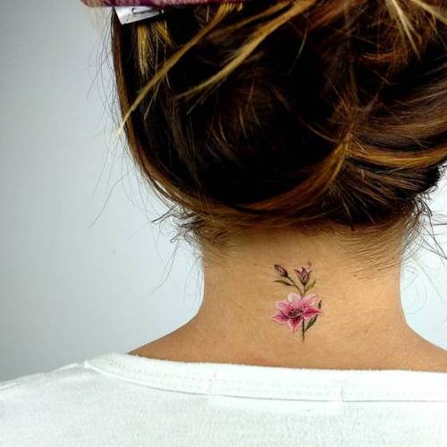 Lily Stargaze temporary tattoo by Lena Fedchenko, get it here ► ... flower;lily;nature;temporary;lenafedchenko