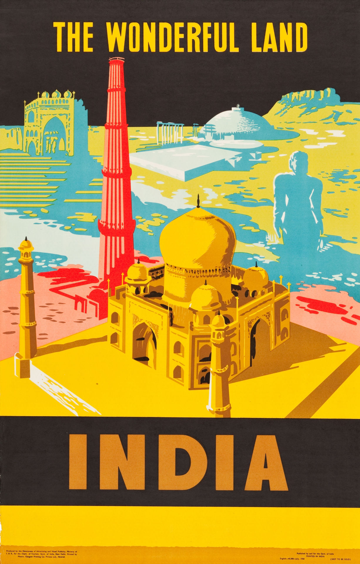 vintage india travel posters