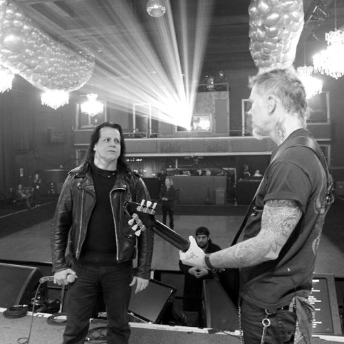 nosuntoday:Glenn Danzig and James Hetfield during Metallica’...