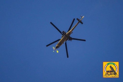 enrique262:Iraqi Mi-35M attack helicopters in action during...