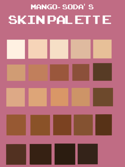 Skin Tone Color Chart Photoshop