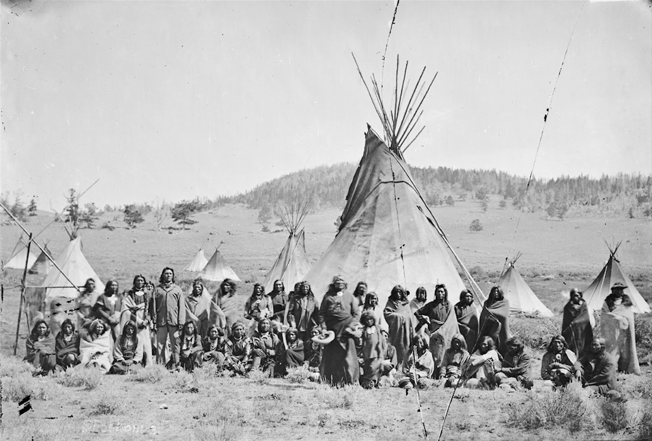 Tlatollotl — thebigkelu: Chief Washakie and His Men Near Tipis,...