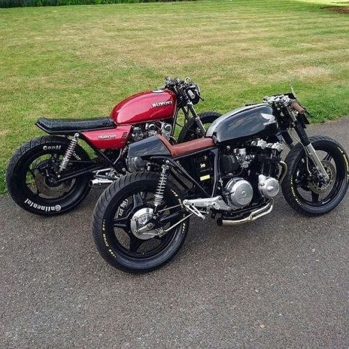 motostyle-au:Double Trouble!.....#caferacer #vintage...