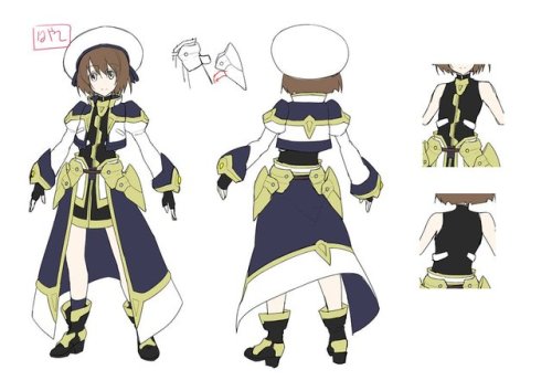 nanoha-reference-pics:Character turnarounds for the...