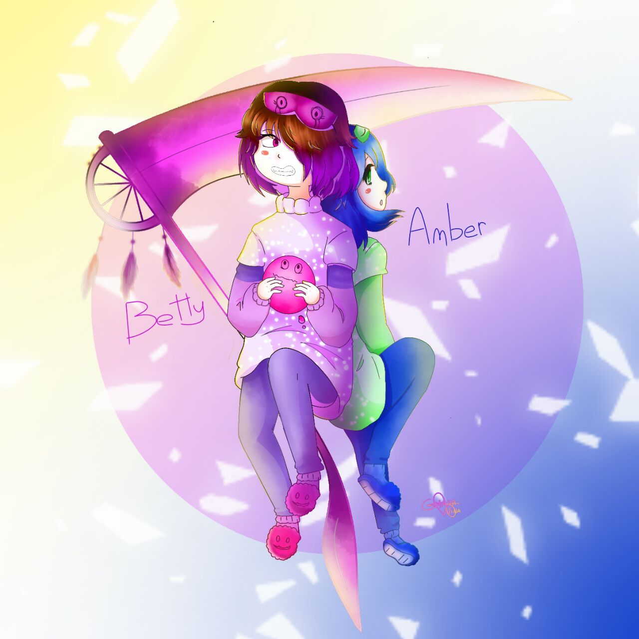 Angel Flower Amber And Betty Dreamtale Style Glitchtale By