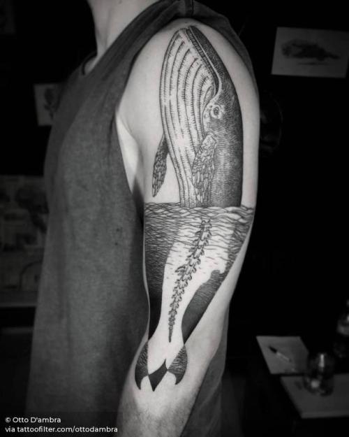 By Otto D'ambra, done at The white elephant studio, London.... surrealist;big;whale;animal;ottodambra;facebook;nature;twitter;ocean;upper arm