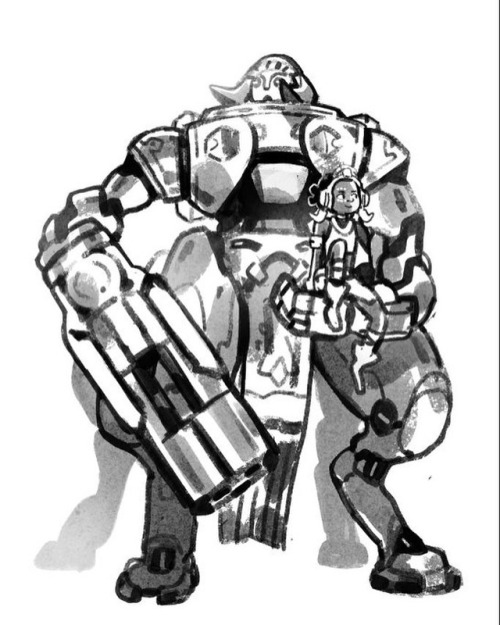 War horse and cub #orisa #overwatch #fanart