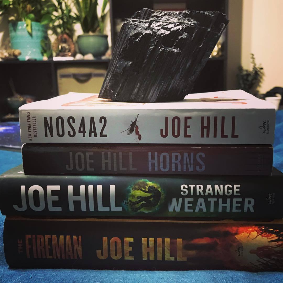 My Joe Hill collection is coming along nicely. Only two more to buy, and one of them Iâve already read. Got Strange Weather and NOS4A2 in the mail today as a reward for teaching so much in the last month, and now I canât decide which to start first!...