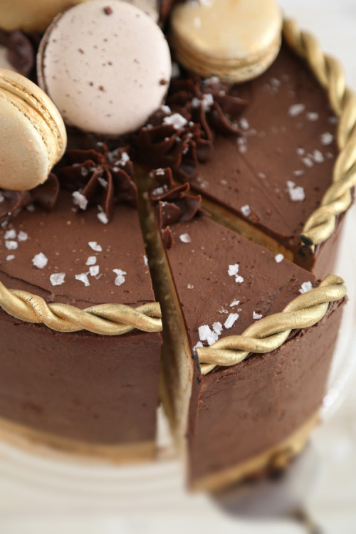 guardians-of-the-food:Double Frosted Salted Caramel Mocha Cake