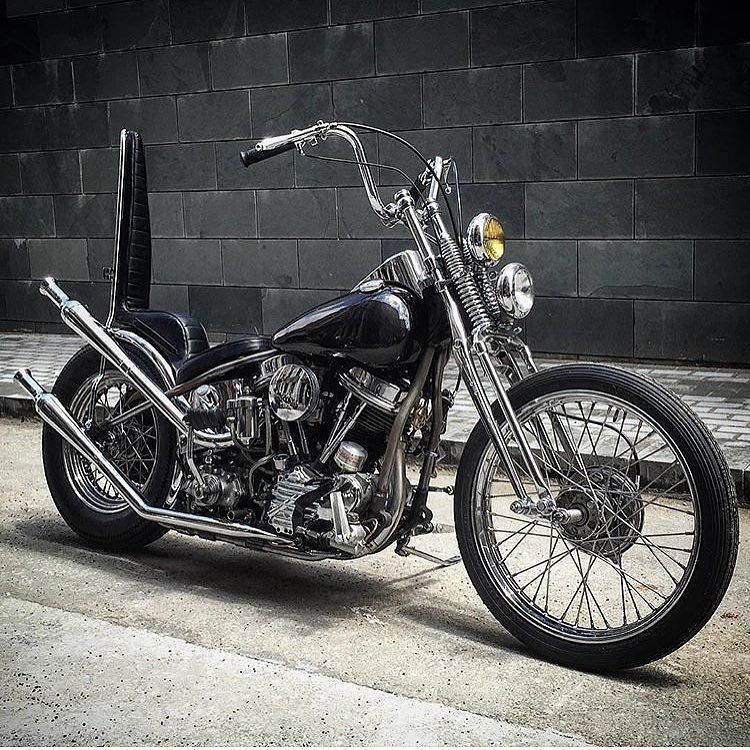 custom hd panhead chopper